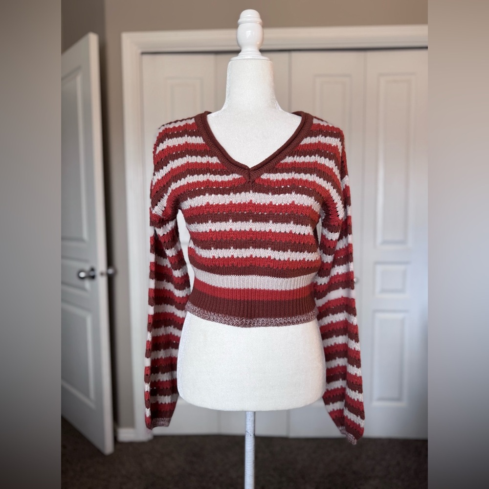 Rue21 Multi-Colored Striped Cropped Sweater size XS